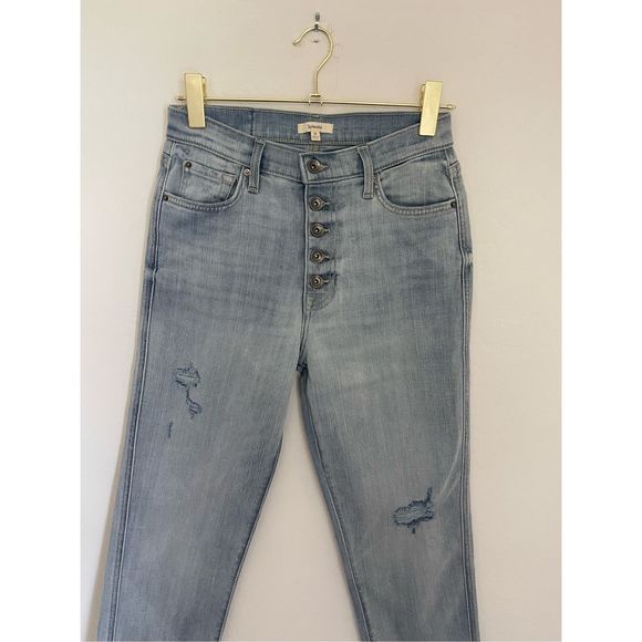 SPLENDID High Waist Destroyed Straight Crop Jean Size 28 NWT - Picture 2 of 8